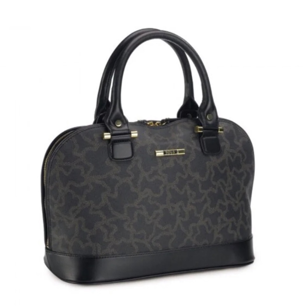 Tous Kaos Printed Leather Bowler Shoulder Bag